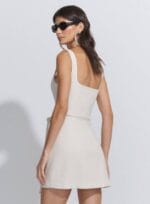VESTIDO CURTO DETALHE CINTO LINEN CASUAL NATURAL - Imagem 2