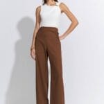 CALCA WIDE COS TORCIDO HEAVY TWILL CACAU