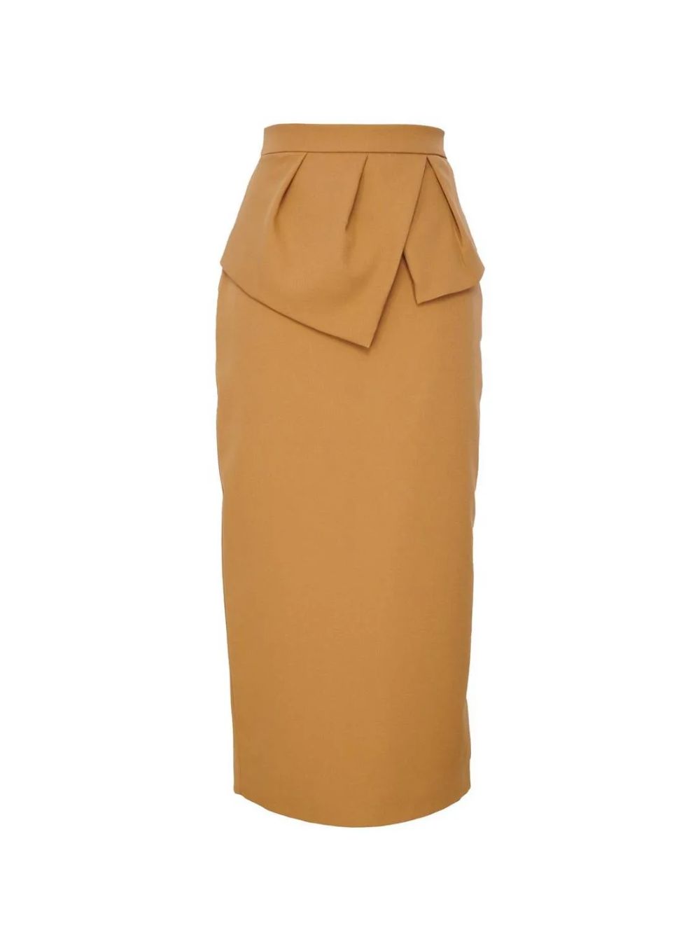 d1982ccac80145bf3fce664f86977c89.jpg SAIA MIDI PEPLUM CREPE ELEGANCE CAMEL - Imagem 3