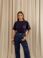 BLUSA T SHIRT RAY FERRAGEM INDIGO