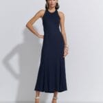 VESTIDO MIDI NEO RIB MARINHO