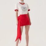 SAIA CURTA LACO VERMELHO