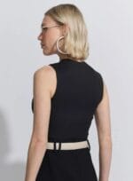 BLUSA DECOTE FRANZIDO NEO RIB PRETO - Imagem 2