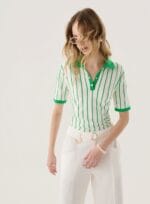 BLUSA POLO LISTRADA VERDE - Imagem 3