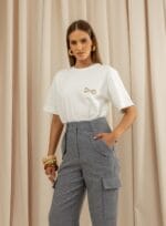 BLUSA T SHIRT RAY FERRAGEM OFF WHITE - Imagem 3