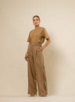 BLUSA T SHIRT RAY FERRAGEM CAPUCCINO