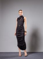 VESTIDO MIDI BECA PRETO