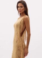 VESTIDO TRICO NUT DOURADO - Imagem 2