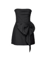 VESTIDO CURTO MAXI LACO ALFAIATARIA VISCO PRETO - Imagem 3