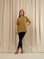 BLUSA T SHIRT RAY FERRAGEM CAPUCCINO - Imagem 3