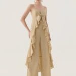 CONJUNTO TUNICA WIDE LEG COTTON TEXTURE AREIA