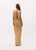 VESTIDO TRICO NUT DOURADO - Imagem 3