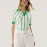 BLUSA POLO LISTRADA VERDE