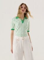 BLUSA POLO LISTRADA VERDE