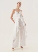 CONJUNTO TUNICA WIDE LEG COTTON TEXTURE OFF WHITE