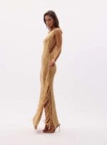 VESTIDO TRICO NUT DOURADO - Imagem 5