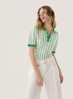 BLUSA POLO LISTRADA VERDE - Imagem 2