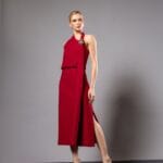VESTIDO MIDI ROE  RUBY RED