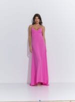 VESTIDO LONGO CREPE ONASIS ROSA