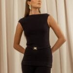 BLUSA ASSIMETRICA MAVIE PRETO