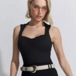 BLUSA DECOTE FRANZIDO NEO RIB PRETO