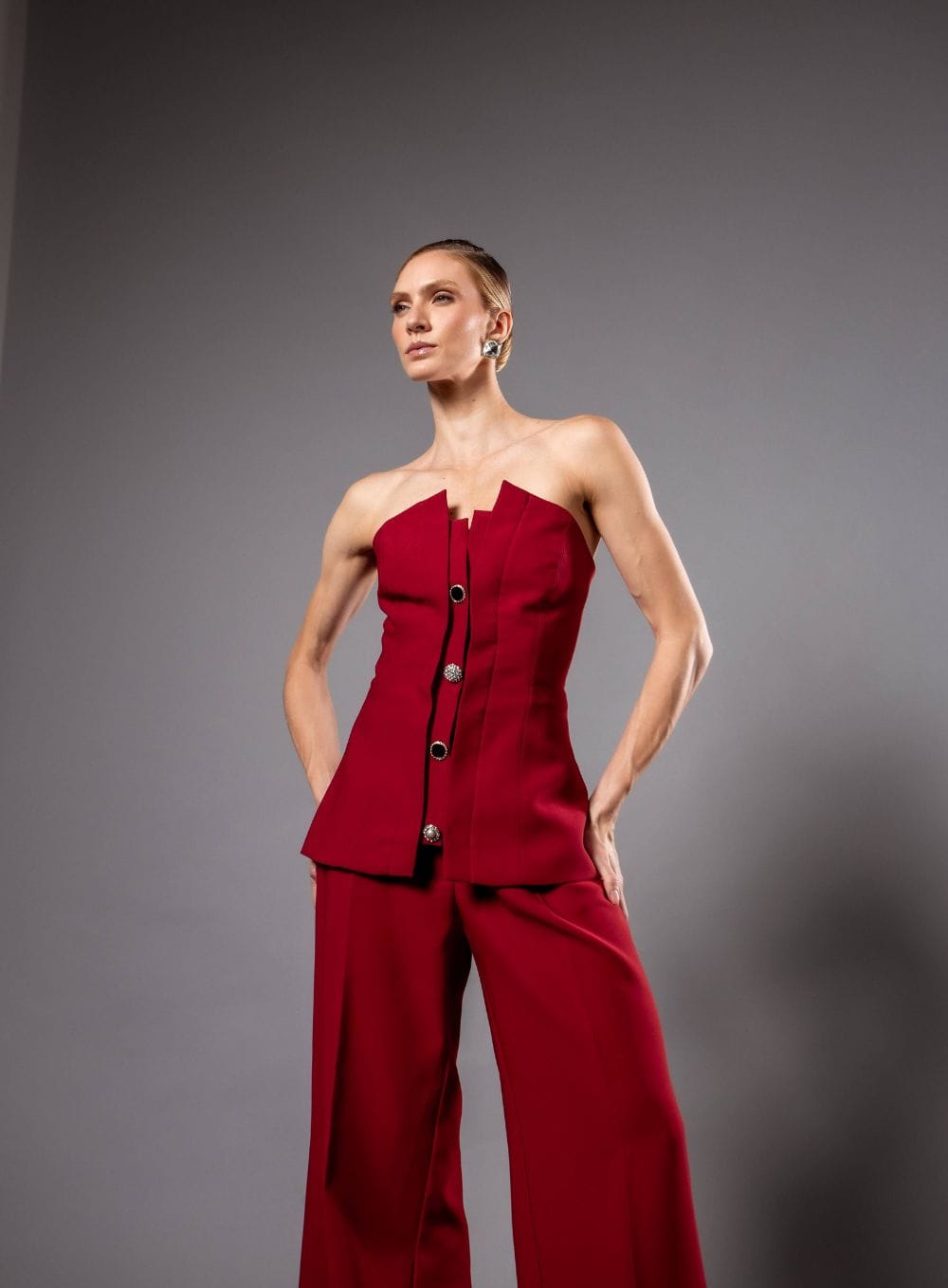 e95ec39c82eac494e141085f581a5893.jpg CORSET BOTOES ROE RUBY RED - Imagem 1