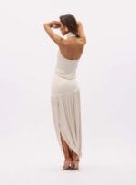 CONJUNTO BLUSA/SAIA FORTUNA BEGE ITALIAN - Imagem 3