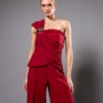 CORSET DRAPEADO ROE RUB RED