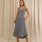 VESTIDO MIDI ELISE INDIGO