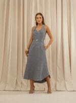 VESTIDO MIDI ELISE INDIGO