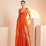 VESTIDO LONGO LARANJA