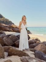 VESTIDO MAXI MIDI CORPO CRUZADO OFF SHELL