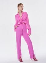 CALCA FENDA ROSA ESCURO