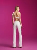 CALCA ALFAIATARIA BOLSO CHAPADO OFF WHITE - Imagem 4