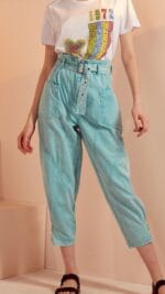 CALCA SLOUCHY SARJA AZUL - Imagem 2