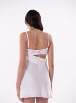 VESTIDO CURTO FRANZIDO OFF WHITE - Imagem 2