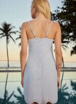 VESTIDO CURTO FESTONE AZUL MILKY - Imagem 2