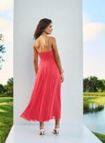 VESTIDO MATELASSE FLUIDO LARANJA LIVING CORAL - Imagem 3