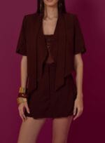 SHORT SAIA LEA TABACO - Imagem 2