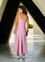 VESTIDO SLIP DRESS FENDA ROSA MARILYN - Imagem 3