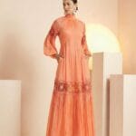 VESTIDO LONGO DECOTE COSTAS RENDA PESSEGO