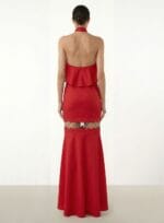 VESTIDO RECORTE ARGOLAS VERMELHO - Imagem 2