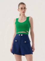 SHORT MIX BOTOES MARINHO