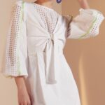 VESTIDO CURTO MANGA LAISE BRANCO