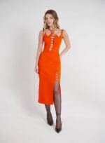 VESTIDO MIDI BOJO ESTRELA CORAL