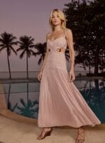 VESTIDO MAXI MIDI ARGOLAS BEGE BRILHANTINO