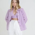 CAMISA LISTRADO LILAS