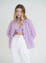 CAMISA LISTRADO LILAS