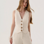 CONJUNTO COLETE SHORT CORDON NATURAL