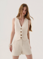 CONJUNTO COLETE SHORT CORDON NATURAL